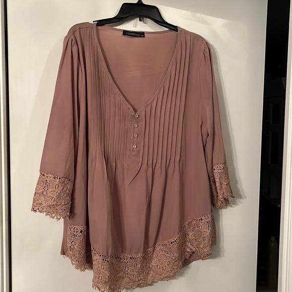 Blush Plus Size Blouse - Picture 1 of 2